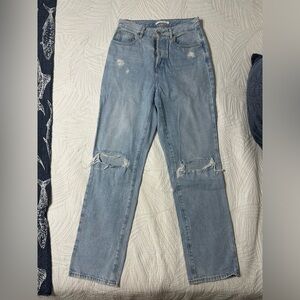 Pacsun Dad Jeans High Waisted Light Wash Ripped